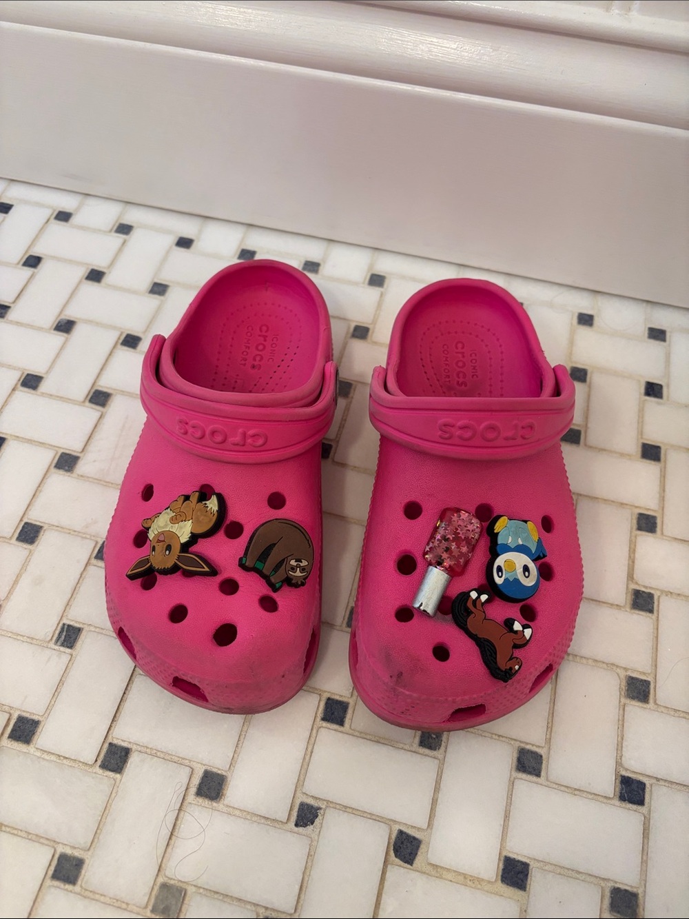 CROCS Kids' Pink Clog with Character Jibbitz